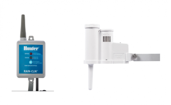 Regensensor "Rain-Clik" einstellbar, kabellos, bestehend aus Sender und Empfänger öffner oder schließer